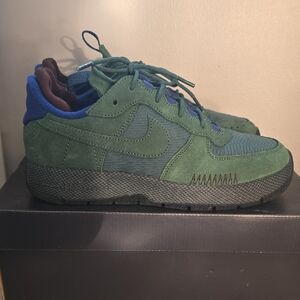 Nike Air Force 1 Wild in Fir and Royal Blue